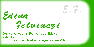 edina felvinczi business card